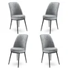 Hanah Home Set 4 trpezarijske stolice Dexa Sivo-Crni