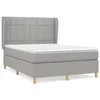 Vidaxl Box spring posteljni z vzmetnico svetlo siv 140x190 cm blago