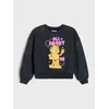 Sinsay - Crewneck duks sa efektom pranja i printom Garfield - crno