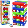 Družabna igra Zgradimo stolp, 30 pisanih kock, LEAN TOYS