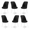 Hanah Home Set stolica Dexa, 45x89x42 cm, 6 komada, Crno-bele