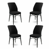 HANAH HOME Set 4 stolice Flex Black