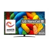 LG TV 75NANO81A3A 4K Ultra HD, NanoCell, Smart TV, WebOS, 75, Tamnosivi