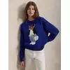 Polo Ralph Lauren Pulover kraljevo modra / svetlo rjava / rdeča / bela
