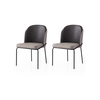 Hanah Home Set trpezarijskih stolica Dore 196 V2, 2 komada, Tamnosivi