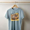 Camiseta Majica sa štampanim printom Cam 849, Muška, Svetloplava