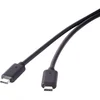 renkforce USB 3.1 priključni kabel [1x USB-C™ vtič - 1x USB-C™ vtič] 1.50 m črne barve s pozlačenimi vtičnimi kontakti renkfor