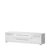 JELA TV STO TV180-2K2FV/PN - kolekcija Piano - Bela lak/Kristalno Bela HG Lak - 180x46x45 cm
