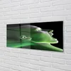 tulup.si Steklena slika Glava človek zelena lučka 140x70 cm 4 obešalnika