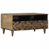 Vidaxl Klubska miza s predalom Rjava 80 x 54 x 40 cm Masiven les manga