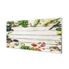 tulup.si Slika na steklu Špinača avokado corn 125x50 cm 2 obešalnika