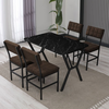 Hanah Home Trpezarijski sto i stolice Dubai, Braon-crni
