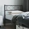 Greatstore Kovinsko posteljno vzglavje črno 100 cm