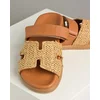 Invento Ženske kožne papuče D27109-802, Krem