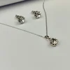 Alp Crystal Set ogrlica i minđuše SSS3939FRP, Srebrne boje