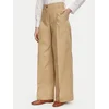 Tommy Hilfiger Hlače iz tkanine Dressing WW0WW50135 Bež Wide Leg