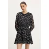 Obleka Tommy Jeans črna barva, DW0DW20338