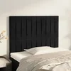 Uzglavlje Crno 80x5x118/128 cm Baršunasto
