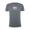 ALPHA INDUSTRIES Majica golobje modra/bela