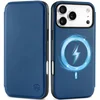 Infostyle SHIELDON preklopna torbica za iPhone 17 Pro Max (6,9) – usnje, RFID, MagSafe, kraljevsko modra