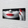 tulup.si Slika na platnu Rdeče ustnice ženska 140x70 cm