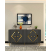 HANAH HOME Komoda Domino KB150 Anthracite Gold