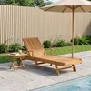 Suncobran s stolom 2 pcs Smeđa 40 x 40 x 40 cm Čvrsto teak drvo