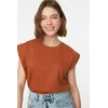 Trendyol Milla Ženska majica TWOSS20TS0021, Braon