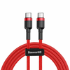 BASEUS Cafule kabel USB-C/USB-C 60W QC 3.0 1m, Rdeč