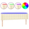 LED uzglavlje krem 183x16x78/88 cm od umjetne kože