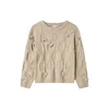 Name It pulover DR 13247503 NKFOLIVIA LS KNIT D bež 122/128