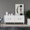 Hanah Home Konzola Owen, 150x79x40 cm, Antracit-srebrne boje