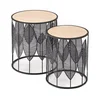 Set od 2 konferencijska stolića FOLLA, prečnika 33/40 cm, crne boje