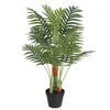 Vidaxl Umetna palma s 3 debli zelena 85 cm PP