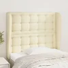 Uzglavlje s ušima krem 93x23x118/128 cm od umjetne kože