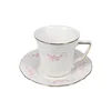 PORCELAN SET ZA KAFU 120ml 6/1 (CVETIĆI/SIVI) DT2407004D