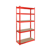 REBEL Metalna montazna polica 180x90x40 cm 5x150kg crvena boja RB-1251R