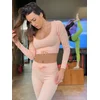 FWI Set Ženska majica dugih rukava i helanke Rose, Narandžasti