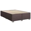 Vidaxl Posteljni okvir brez vzmetnice temno rjav 140x190 cm blago