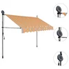 Tenda na ručno uvlačenje s LED svjetlima 250 cm žuto-plava