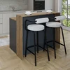 Hanah Home 2801 kuhinjski sto s policama 120 × 100 × 80 cm, atlantski bor / antracit