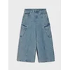 Sinsay - Wide leg oversize farmerke sa ispranim efektom - plava