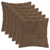 vidaXL Prevleka za blazino 6 kos HEERLEN Svetlo rjava 40 x 40 cm