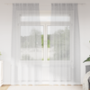 Voile zavjesa 2 pcs Svijetlo siva 245 x 140 cm Poliester