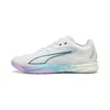 PUMA Accelerate NITRO™ SQD 5 ENERGY Handball Shoes Unisex, Shoes, White/Bright Aqua/Purple Glimmer, 41