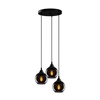 OPVIQ Smoked 011 Visilica, E27, 3x40W, IP20, Crna