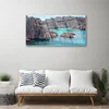 tulup.si Slika na steklu Gulf rocks sea landscape 125x50 cm 4 obešalnika