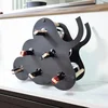 Hanah Home dekorativni metalni stalak za vino Vin Hld-3018, srebrno siva
