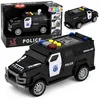 LEAN TOYS Policijski avto posebne enote, črn, s lučmi in zvoki