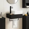Zidni sudoper Crna 53 x 35 x 39 cm Konstruirano drvo